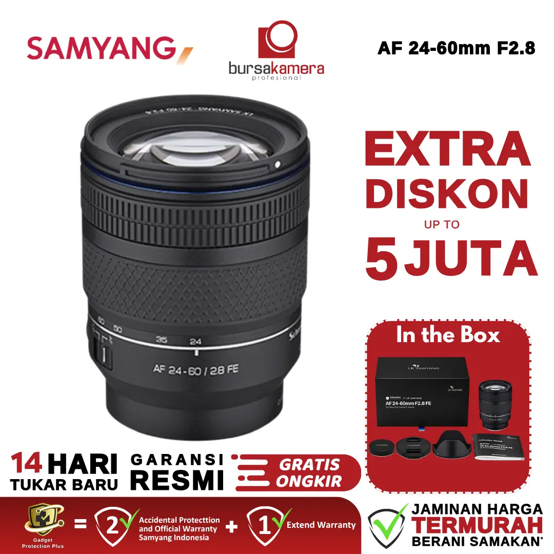 Samyang AF 24-60mm f2.8 for Sony FE FullFrame Zoom Lens Samyang AF 24-60 mm f/2.8 Garansi Resmi
