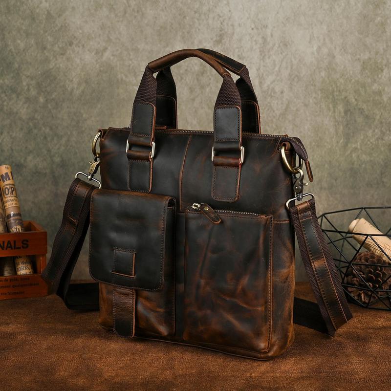   Da thật  Túi xách nam da bò thật; Túi đeo chéo nam da bò sáp TD146LD  Vàng bò Nâu sáp  - 100% da thật BH 3 năm 