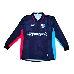 JERSI JERSEY BARCA BARCELONA TANGAN PANJANG LONGSLEEVE HITAM