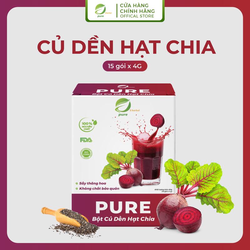 Bột Củ Dền Hạt Chia nguyên chất sấy thăng hoa PURE eHerbal
