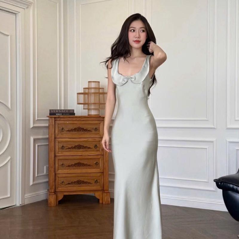 Iren Dress - Váy Lụa Hàn Châu Cổ U