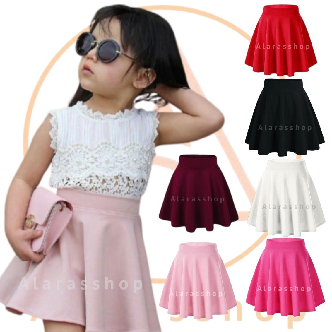 Rok Mini Anak Korea Cewek Nyaman Balita Polos Fashion Biru Abu Pink Hitam Merah Putih Wanita Bayi Anak-Anak Perempuan Rok Mini Anak Korea Cewek Nyaman Balita Polos Fashion Biru Abu Pink Hitam Merah Putih Wanita Bayi Anak-Anak Perempuan