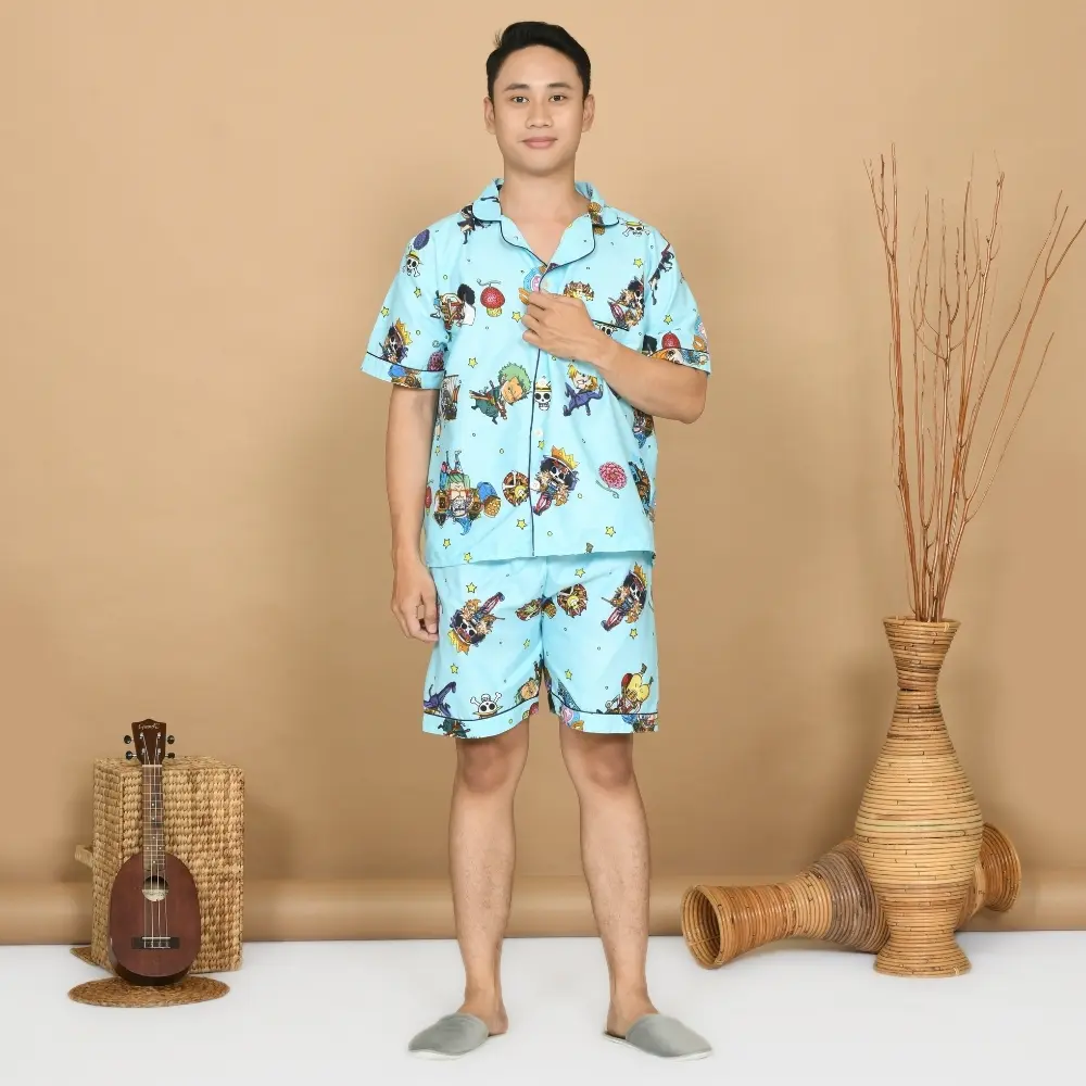 Nyenyak Piyama Pria HP ( M, L, XXL ) Bahan Microtex / Motif Karakter / Setelan Baju Tidur Celana Pendek -2