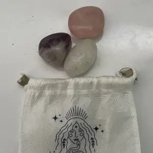 Tarotbythewolf - Crystal Set with Pouch - Set Kristal Asli Batu Alam