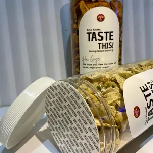 Kripik basreng koin/toples 1000ml /berat 340 gram