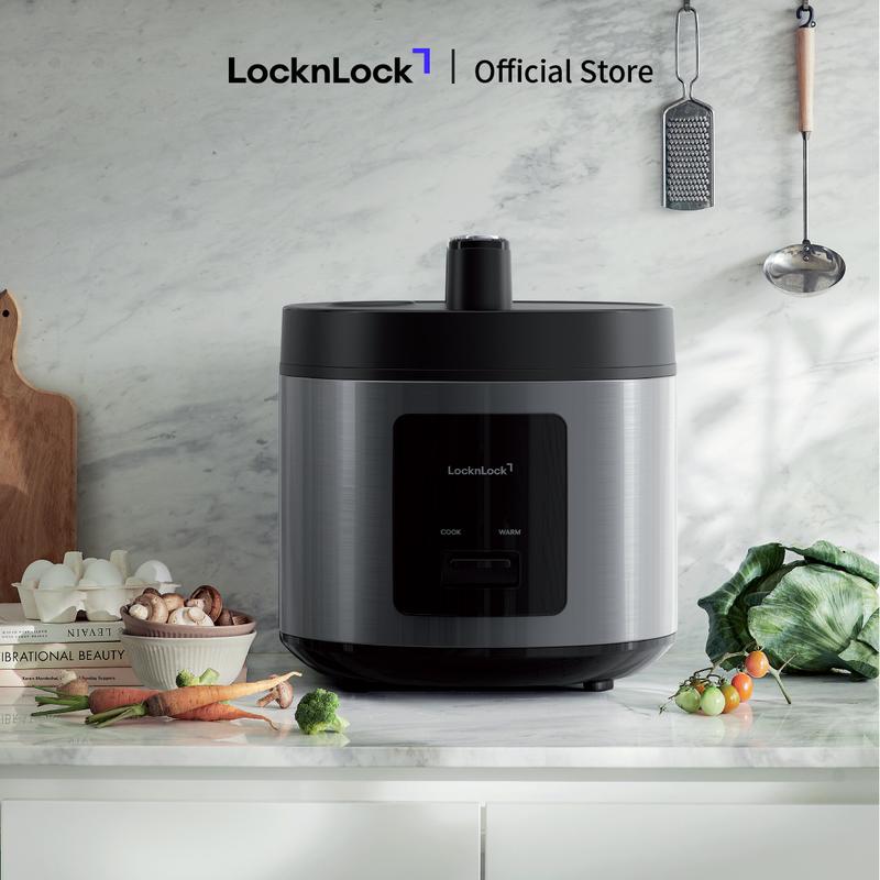 Nồi cơm điện LocknLock - EJR452BLK Essential rice cooker 220V, 50Hz, 700W, 1.8L - Màu đen