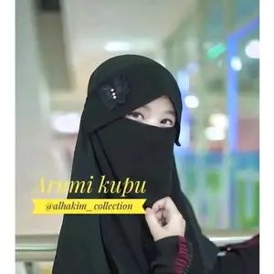 niqab cadar arumi kupu siffon silky
