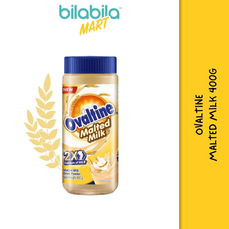 Ovaltine Malted Milk Powder (Malted Milk, Chocolate Malt Flavour) 400g Malted Drinks Jar 2