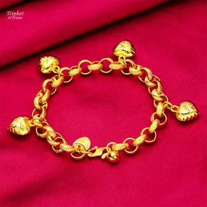 Gelang Tangan Wanita Reka Bentuk Berongga Fesyen Ringkas dan Elegan Titanium Bersalut Genggam Lapisan Elegant Bracelets Premium Polishing New