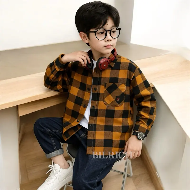 Atasan Kemeja Anak Katun Flanel Import Kualitas Premium Super Mewah Fashion Desain Menarik Cocok Untuk Aktivitas Luar Ruangan Bahan Hangat Dan Nyaman 4