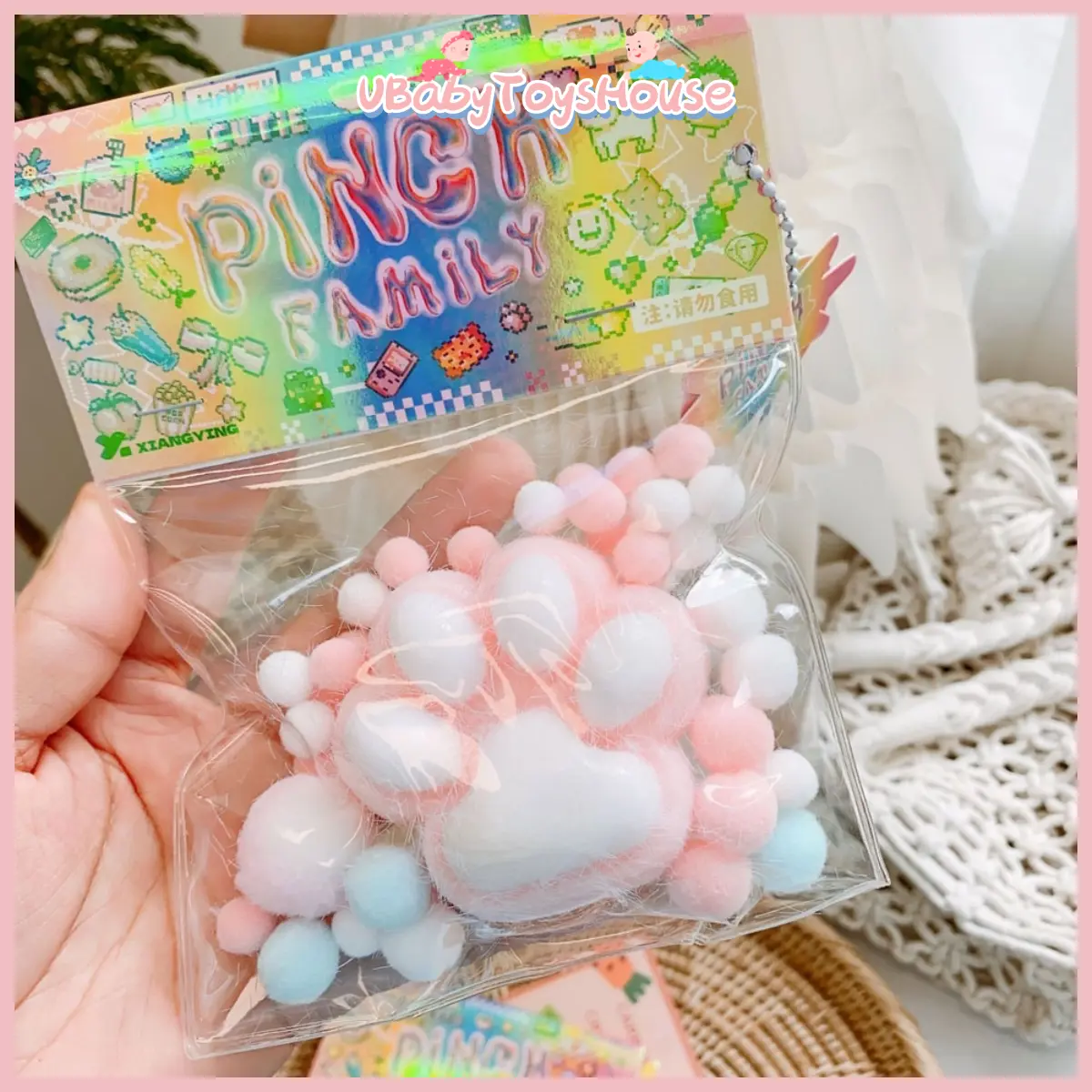 【UBaby】Mainan Anak Taba Squishy Pinch Paw Squeeze Lembut Pereda Stres Kucing Lembut Toys
