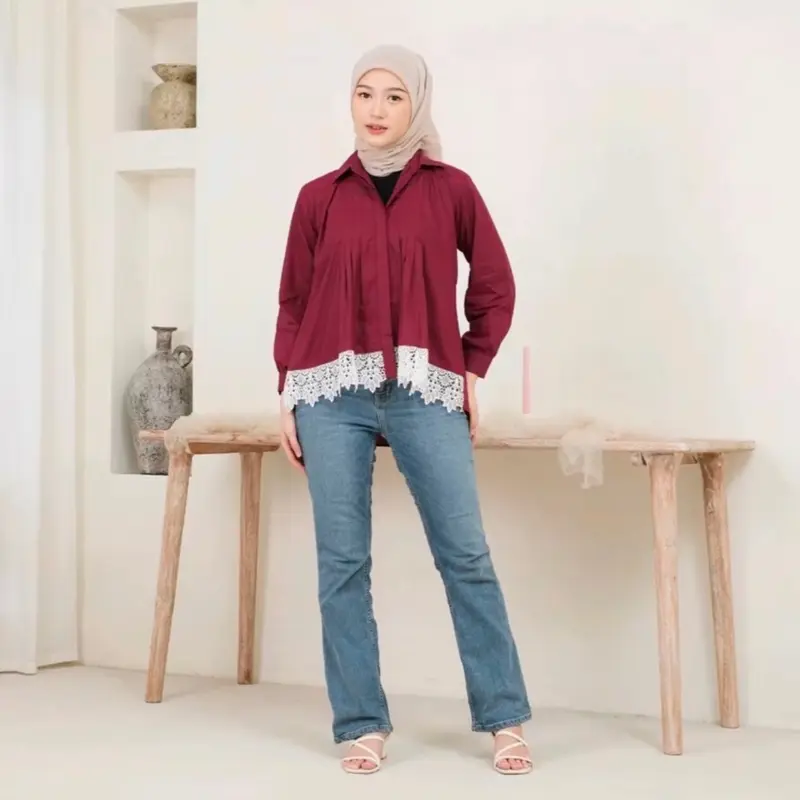 Jema Basic Kemeja Atasan wanita 3
