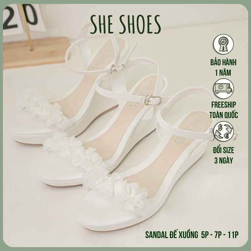SANDAL XUỒNG 5P - 7P - 11P quai ngang 3 bông siêu xinh (NEW ARRIVAL) - SDX07006