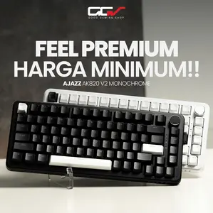 AJAZZ AK820 V2 Monochrome 75% Hotswappable Keyboard With Gasket Mount - Gaming Keyboard