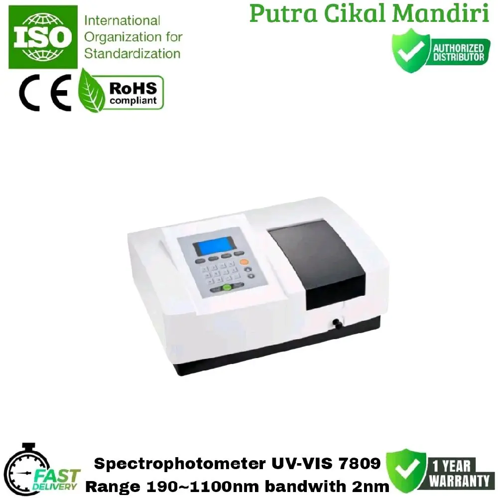 Spectrophotometer UV-VIS 7809 Range 190~1100nm bandwith 2nm