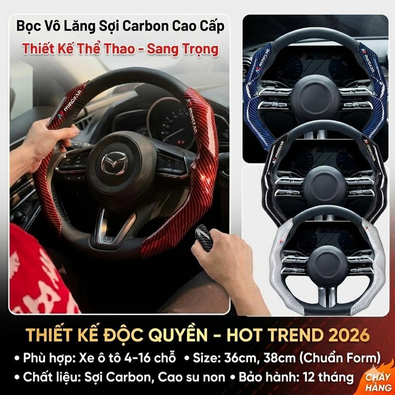 BỌC VÔ LĂNG SỢI CARBON CAO CẤP DÀNH CHO XE Ô TÔ 4-16 CHỖ NGỒI TẠO NÊN ĐẲNG CẤP…
