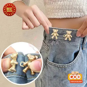 Kancing Pengecil Jeans Beruang Lepas Pasang Pengait Pinggang Celana Aksesoris Beruang Lucu Best Seller COD Cash On Delivery