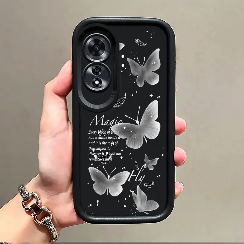 Casing Hp Untuk OPPO A60 Case Casing Silikon Softcase Kasing HP Kesing pola kupu-kupu cantik Cesing