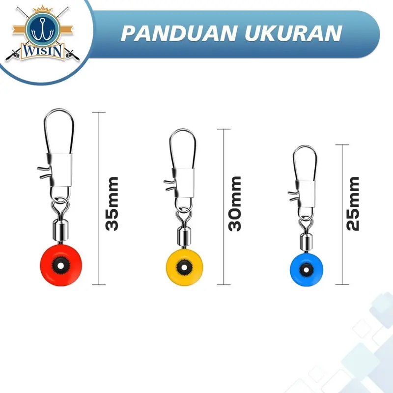 WISIN WS-1077 Konektor Bobber Space Beans Swivel Fishing Stopper Fishing Lure Floating Stopper Apung Untuk Umpan Pancing Alat Ikan Joran 4
