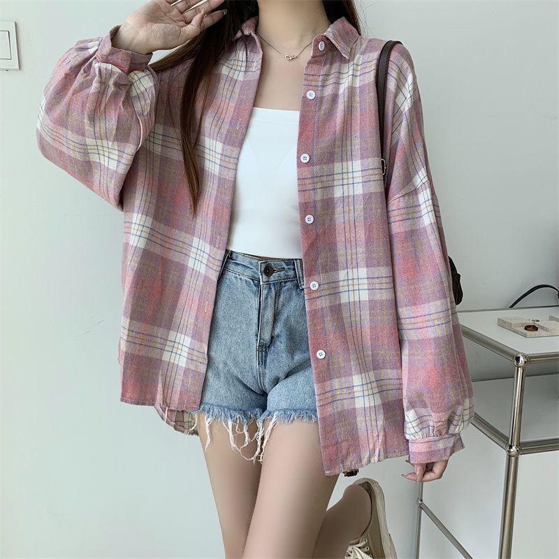 Product Introduction of Áo Sơ Mi Độc Đáo, Phong Cách Hàn Quốc, Cao Cấp, Thiết Kế Đẹp, Dành Cho Nữ, Thích Hợp Cho Mùa Xuân 2023, Phong Cách Cổ Điển Pháp, Dễ Phối Đồ, Áo Khoác Sơ Mi Kẻ Sọc Dáng Rộng 12