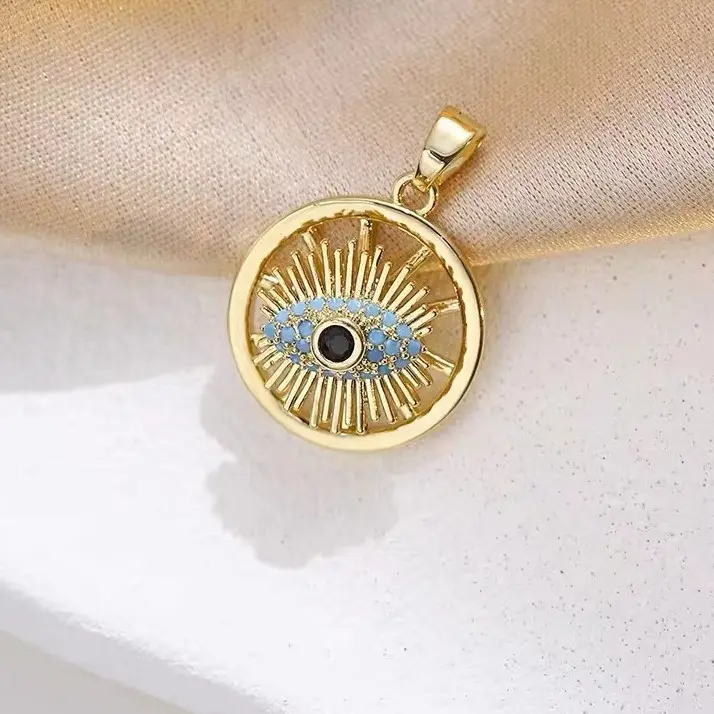 Kalung Batu Mata Kucing Elegan Bentuk Mata dengan Tali Rantai Berlapis Logam - Chain 3