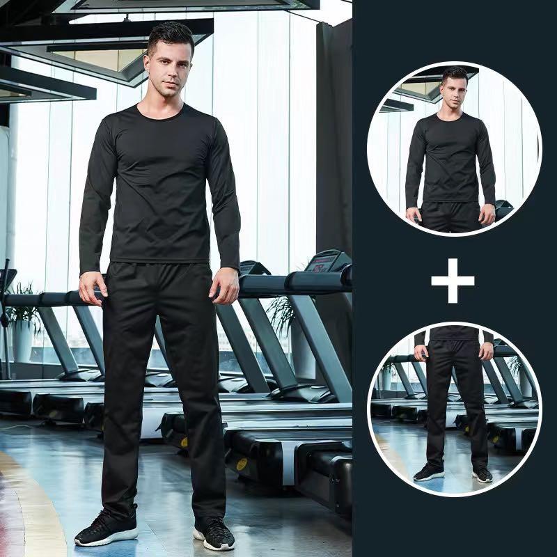 Product Introduction of M-5XL Sauna Suit Sweat Suit for men track suit sauna jacket running Exercise Gym Anti-Rip Suit Plus Size 56