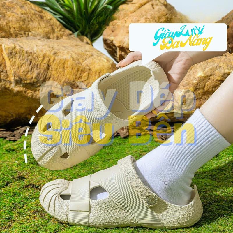 Giày Lười Đa Năng Siêu Nhẹ EVA Nam Nữ Chống Trơn Trượt Đế Bằng Dép Sandal Siêu Mềm 896