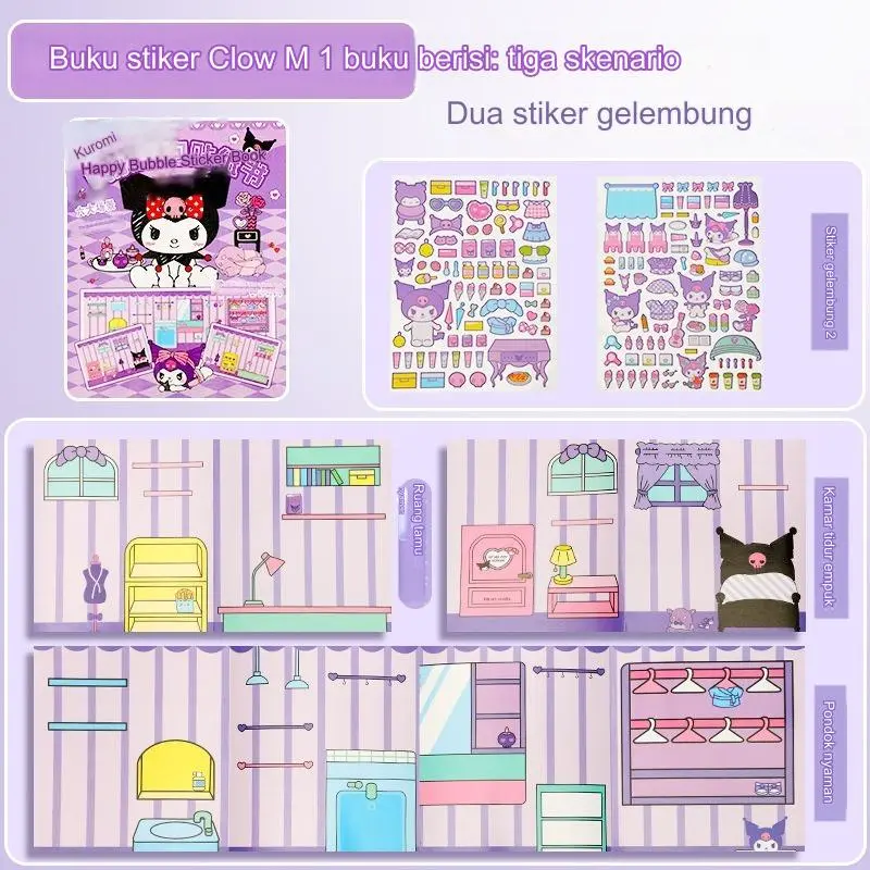 Quiet Book Buku Sticker Lucu Jumbo Tidak Perlu Rakit Langsung Main / Bubble 3D Sticker Book Aesthetic DIY Buku & QUIET DIY MAGNET