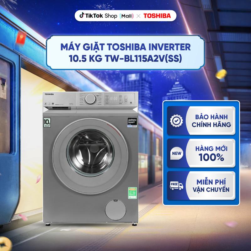   BÁN CHẠY - MIỄN PHÍ LẮP ĐẶT  Máy giặt Toshiba inverter 10.5 kg TW-BL115A2V SS  - Kết nối Wifi và điều khiển từ xa bằng điện thoại thông minh 