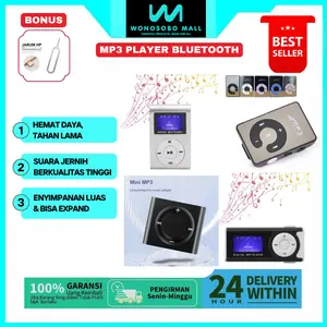 MP3 Player Micro SD Card dengan Klip - Model Terbaru Lagu Lcd