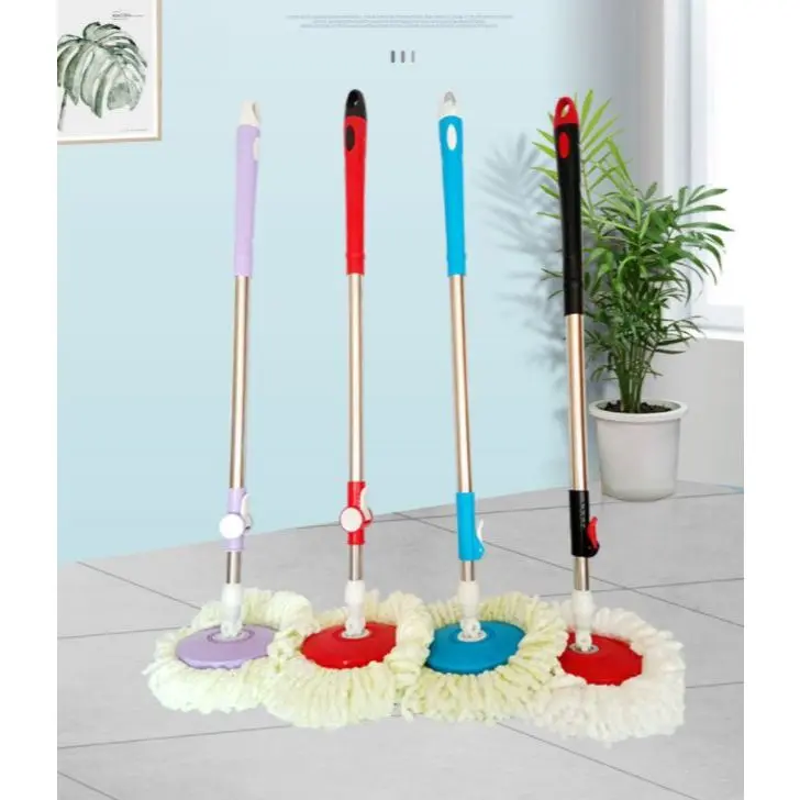 Spin Mop Rod / Mop Stick / Mop Pole with Mop Tray Set With Or Without Mop Heads