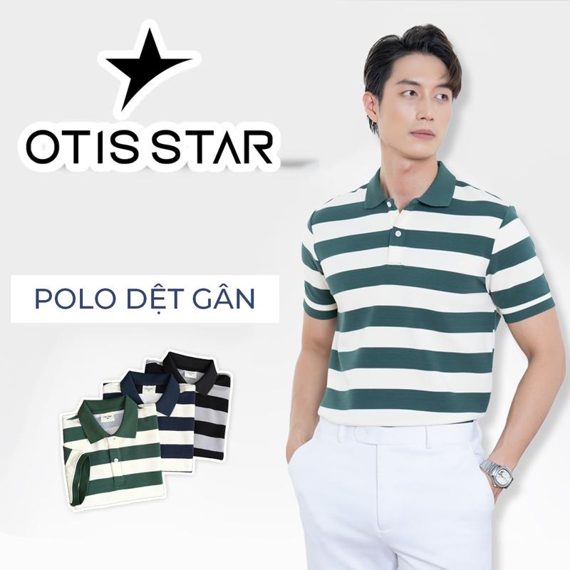 Áo Polo sọc ngang OTIS STAR big stripes. Chất vải gân nhuyễn mềm mịn co giãn tốt
