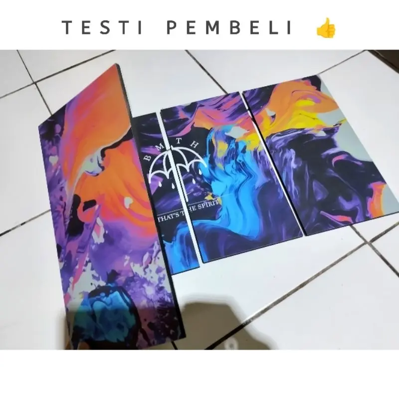 Hiasan dinding kamar Poster kayu band Bmth 1 set - Pajangan 6
