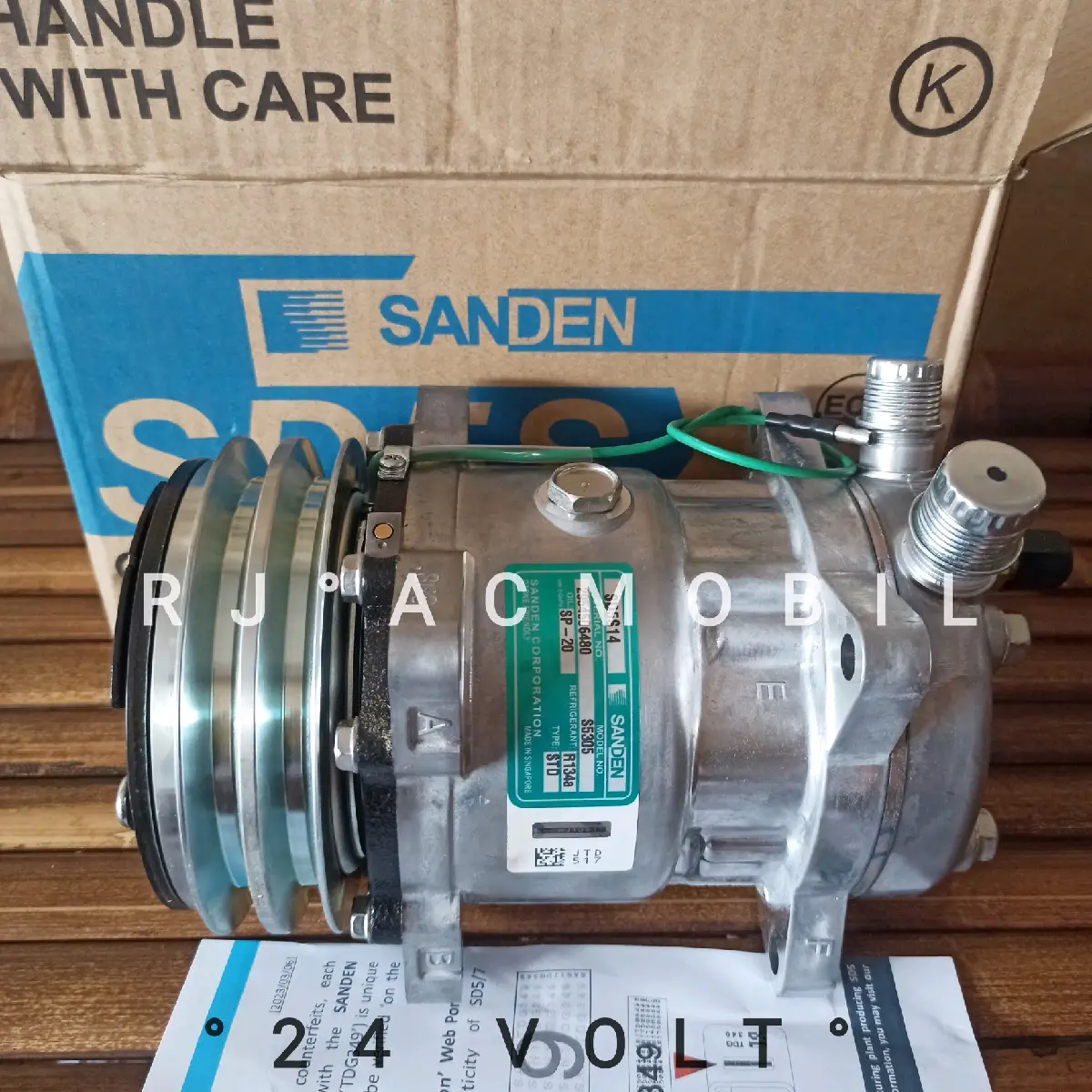 Kompressor AC Truck Fuso Hino engkel Alat Berat SANDEN 508 ORIGINAL ASLI 24volt & 12volt