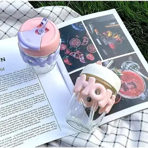 B ( B140 ) GELAS MINUM KACA HOHO TANPA BOX AESTHETIC CUP SIMPLE ELEGAN