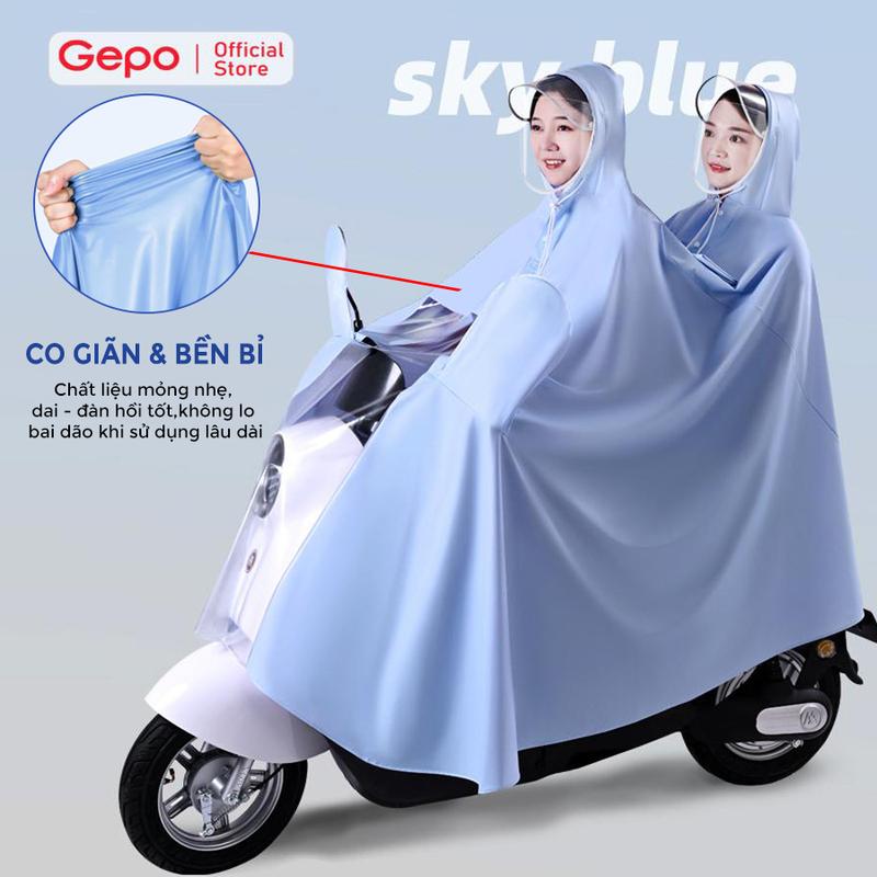 Áo mưa đi xe máy che phủ toàn thân vành đôi chắn nước dễ dàng sử dụng điện thoại