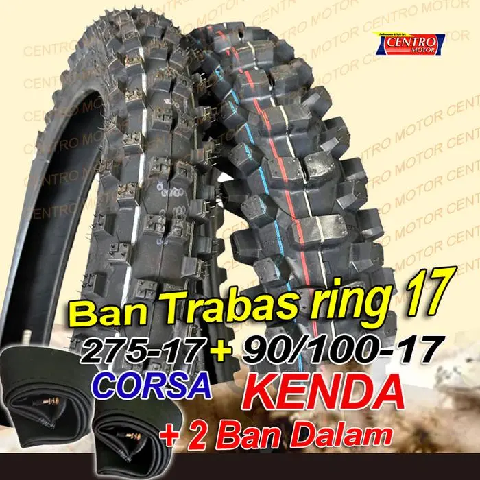 KENDA MILVILLE 90/100-17.Ban Cross ring 17.Cocok untuk medan OFF ROAD.Jalan Berbatu,lumpur,tanah.New Arrival - MTC-275+MIL17+2BD