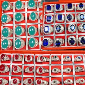 Cincin Akik 1 Pcs Cincin Bebas Pilih Bisa Campur Randome Dengan Pilihan Warna Dan Desain Unik