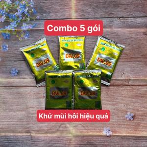 (Combo 5 gói) Men Xử Lý Bể Phốt DW09 - Khử Mùi Hôi - Thông Tắc, Phân Hủy Cặn Bã - Diệt Trùng Trứng Sán, 200g Làm Sạch