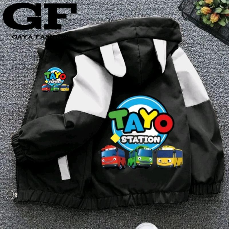 JAKET ANAK WATERPROOF BAHAN BERKUALITAS BERKARAKTER TAYO 2