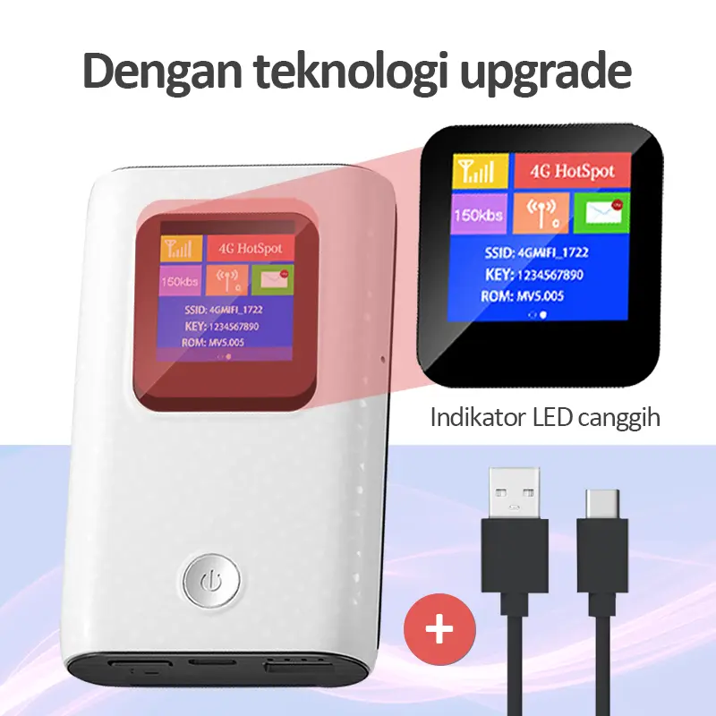 POPIC Modem Wifi 4G LTE with Power Bank SMARTCOM SM9050 PRO 6000mAh 3