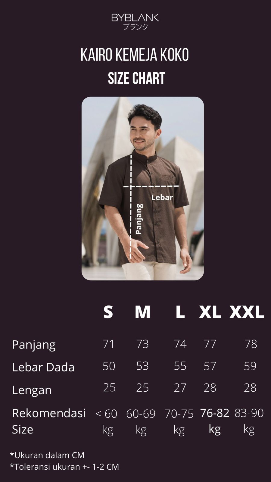 BYBLANK Kairo Kemeja Koko Kerah Shanghai Lengan Pendek BYBLANK Kairo Kemeja Koko Kerah Shanghai Lengan Pendek