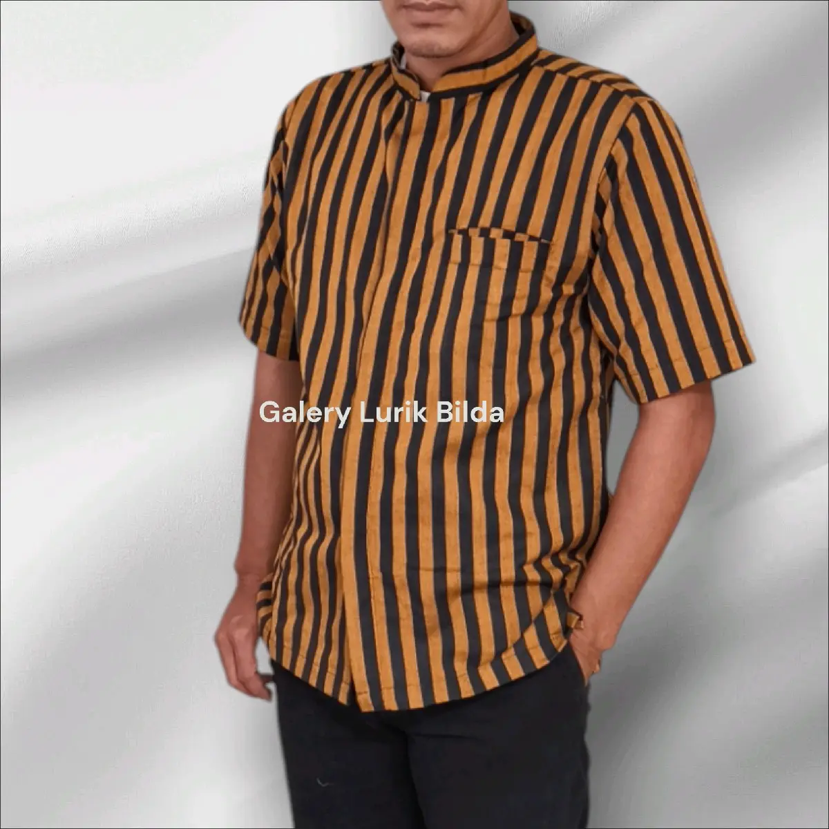 kemeja lurik lengan pendek kemeja pria Hem lurik