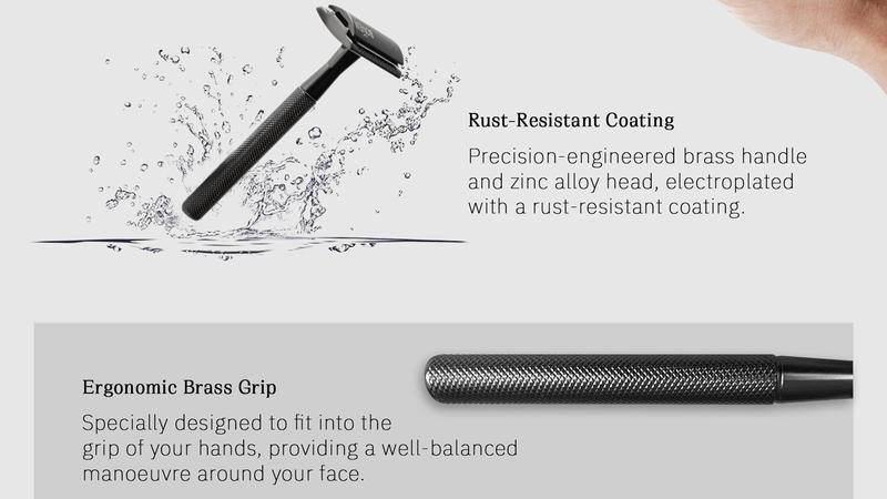 Product Introduction of BOVEM Align Razor: Premium Single Blade Safety Razor for Face and Beard – Double Edge Shaving Razor with Razor Stand Comfort 3