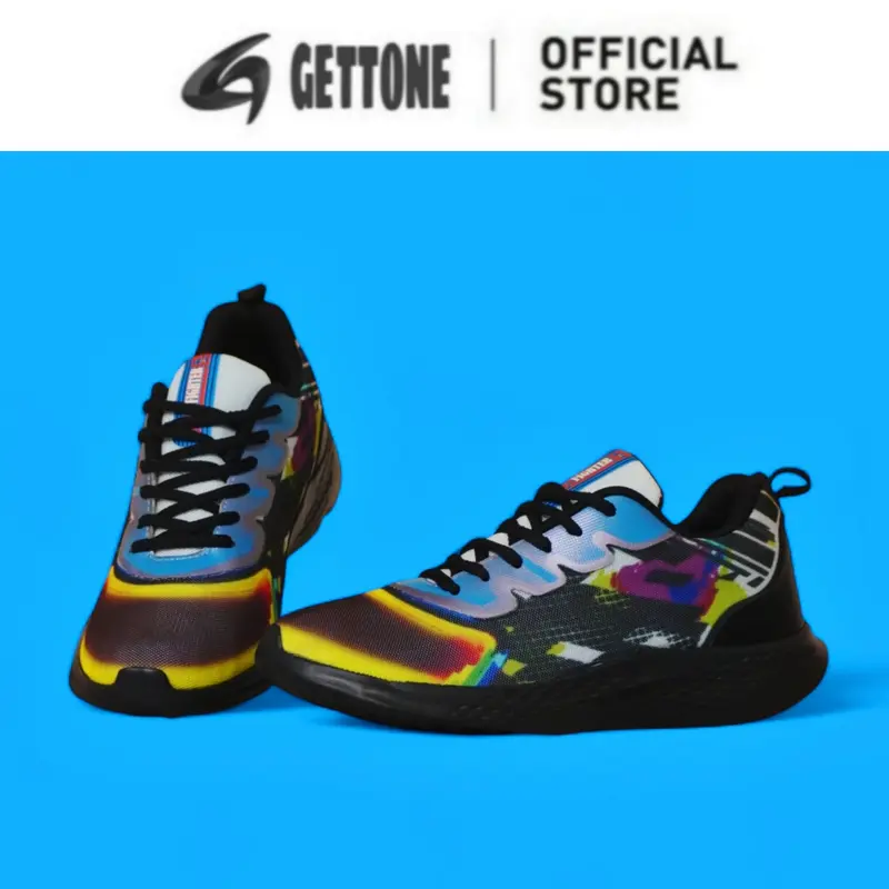 Sepatu Running Sneakers Olahraga Pria Wanita Putih Outdoor Gym Tali/Renda 5
