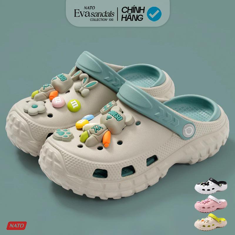 Dép Bánh Mì HEBE Đúc Nguyên Khối EVA Cao Cấp Giày Sandal Đẹp Có Quai Sau Sục Nam Nữ Chống Trượt NATO