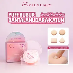 MLEN DIARY Cotton Candy Air Cushion Powder Puff Bedak Tabur Foundation Cair Spons Rias