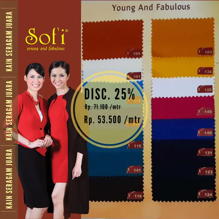 Terbaru Kain Seragam Sofi seragam wanita bhayangkari Maxistyle per 10 cm