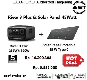 Bundle EcoFlow River 3  Plus dan Portable Solar Panel
