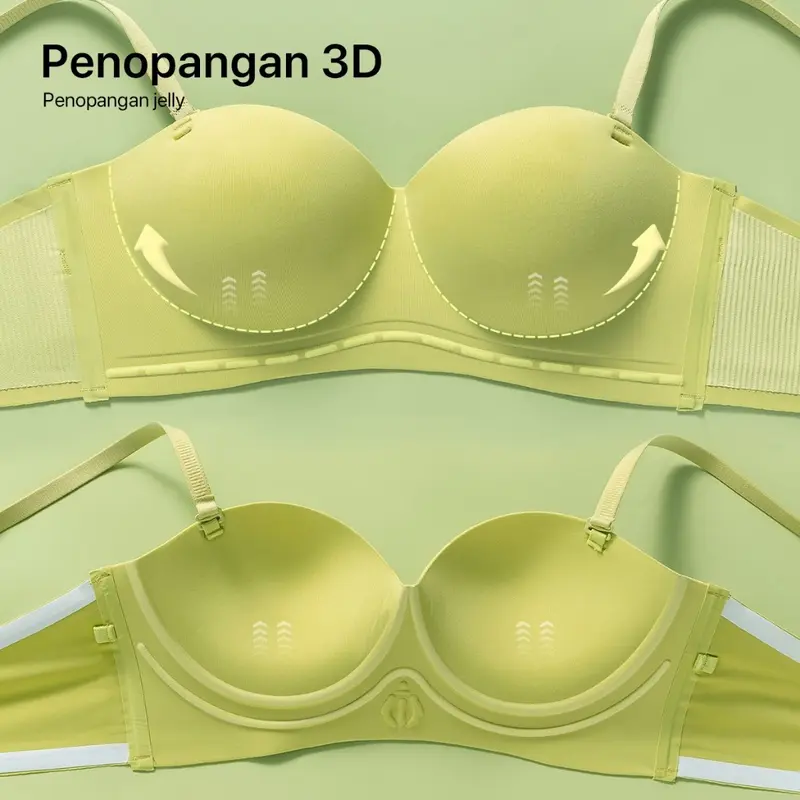 [LUX] Bra L081 Bh Push Up Tanpa Kawat Busa Tebal BhWanita Seamless Beha Wanita Nyaman 2in1 Strapless 4